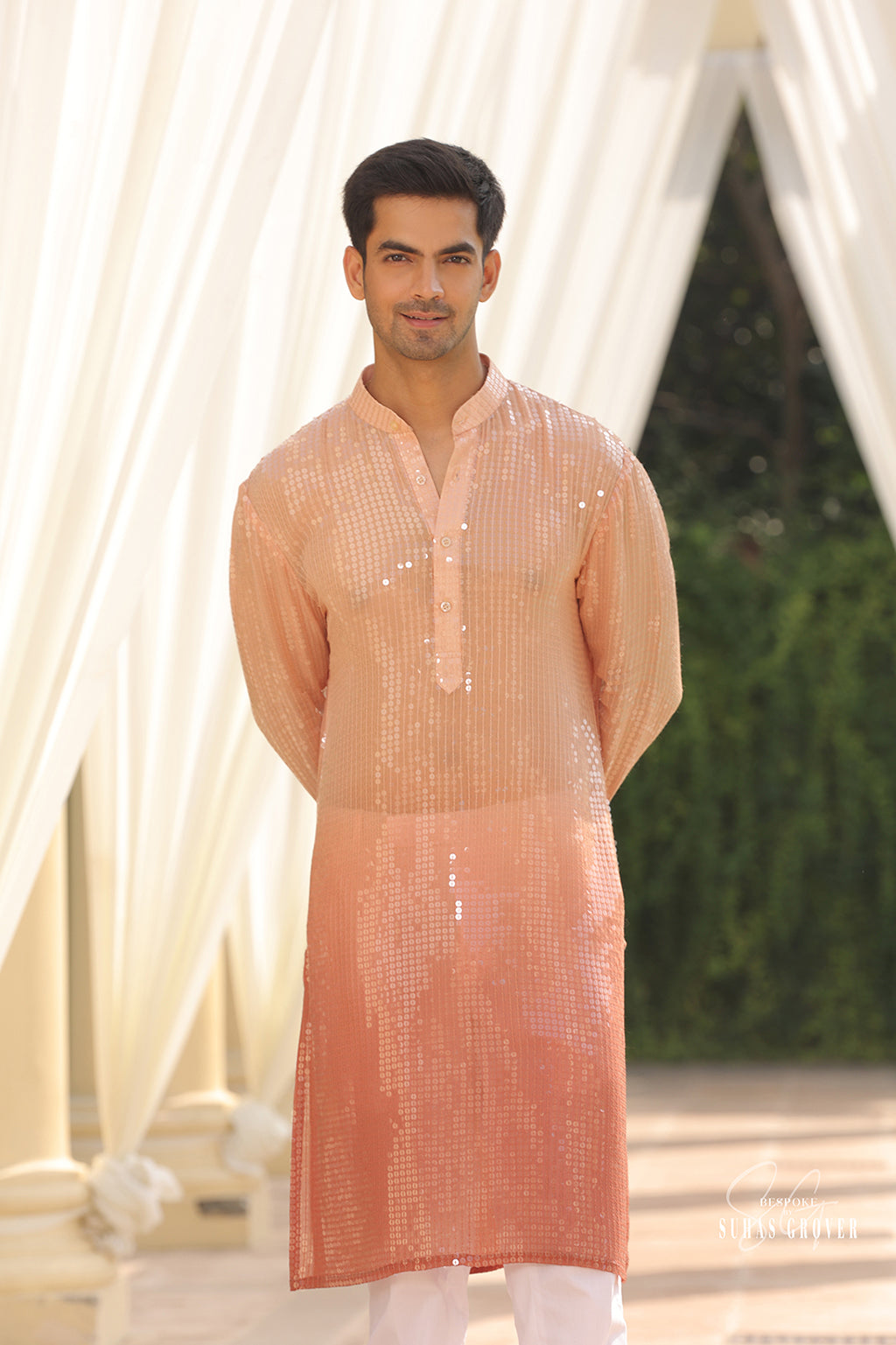 PEACH OMBRE KURTA SET