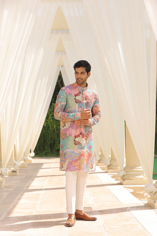 MULTI COLOURED KURTA SET