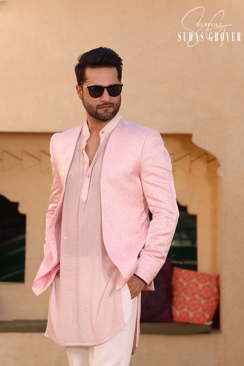 PINK OPEN JACKET SET