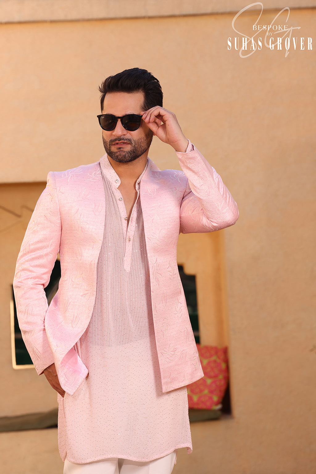 PINK OPEN JACKET SET