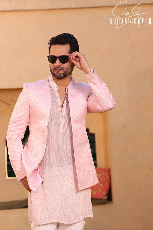 PINK OPEN JACKET SET