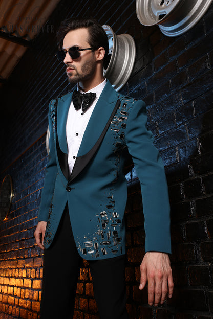 TEEL GREEN MOTHERBOARD TUXEDO SET