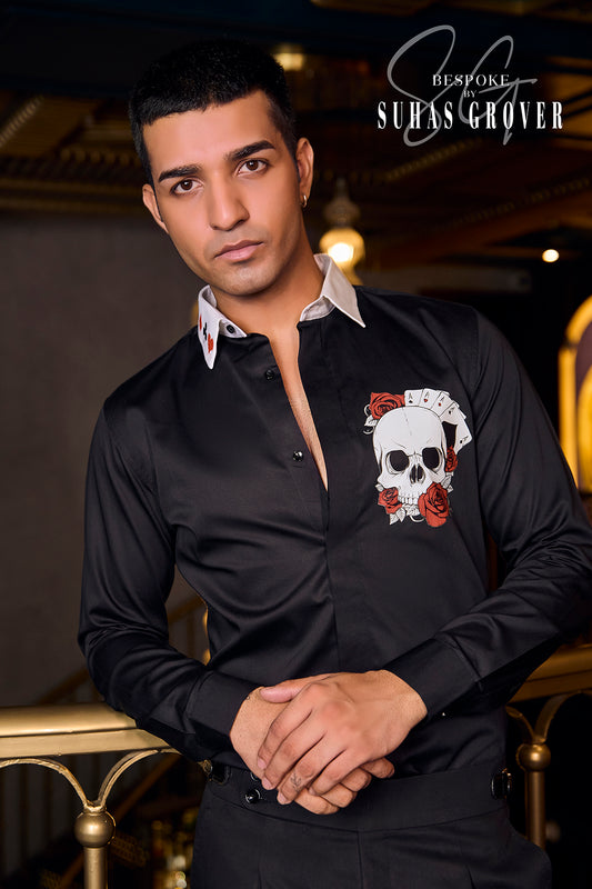 BLACK PLAYING CARD SHIRT