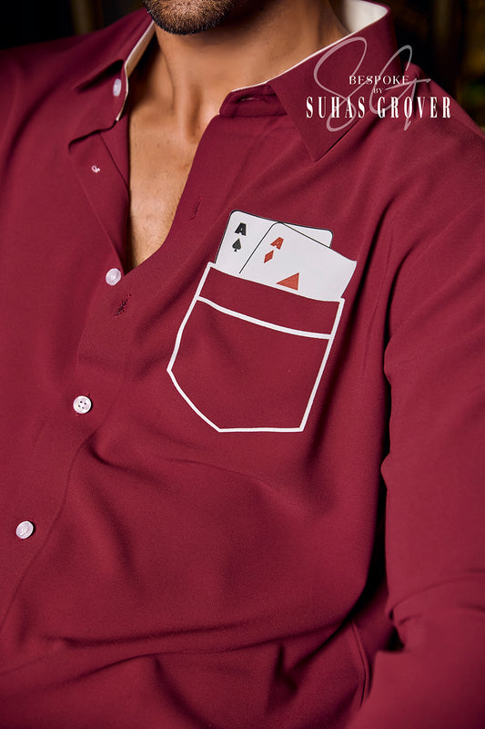 Maroon Card Shirt