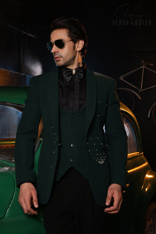 GREEN CUT DANA TUXEDO SET