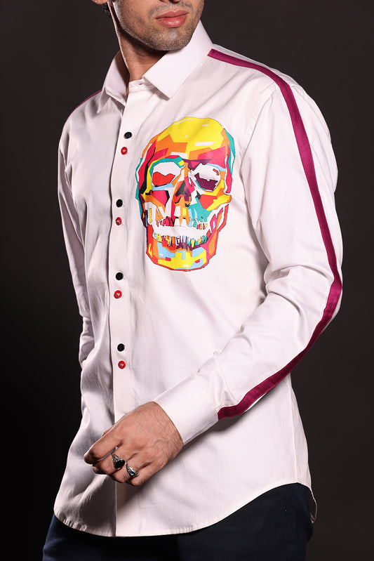 MULTI COLOURED SKULL SHIRT